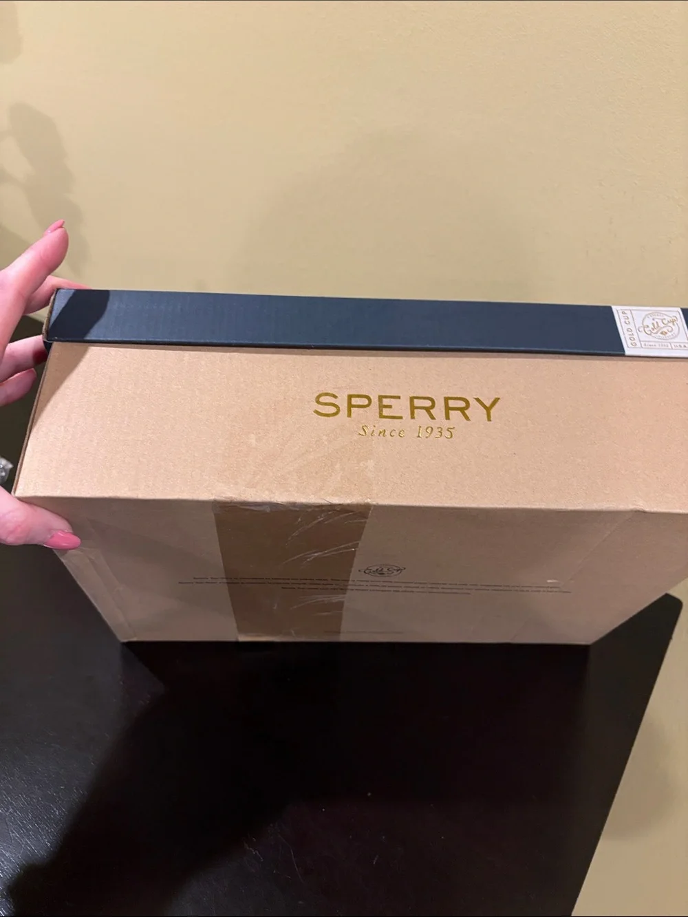 Sperry Mens Gold Billfish Plushwave Gold Cup Collection Boat Shoe Tan 7.5 NIB